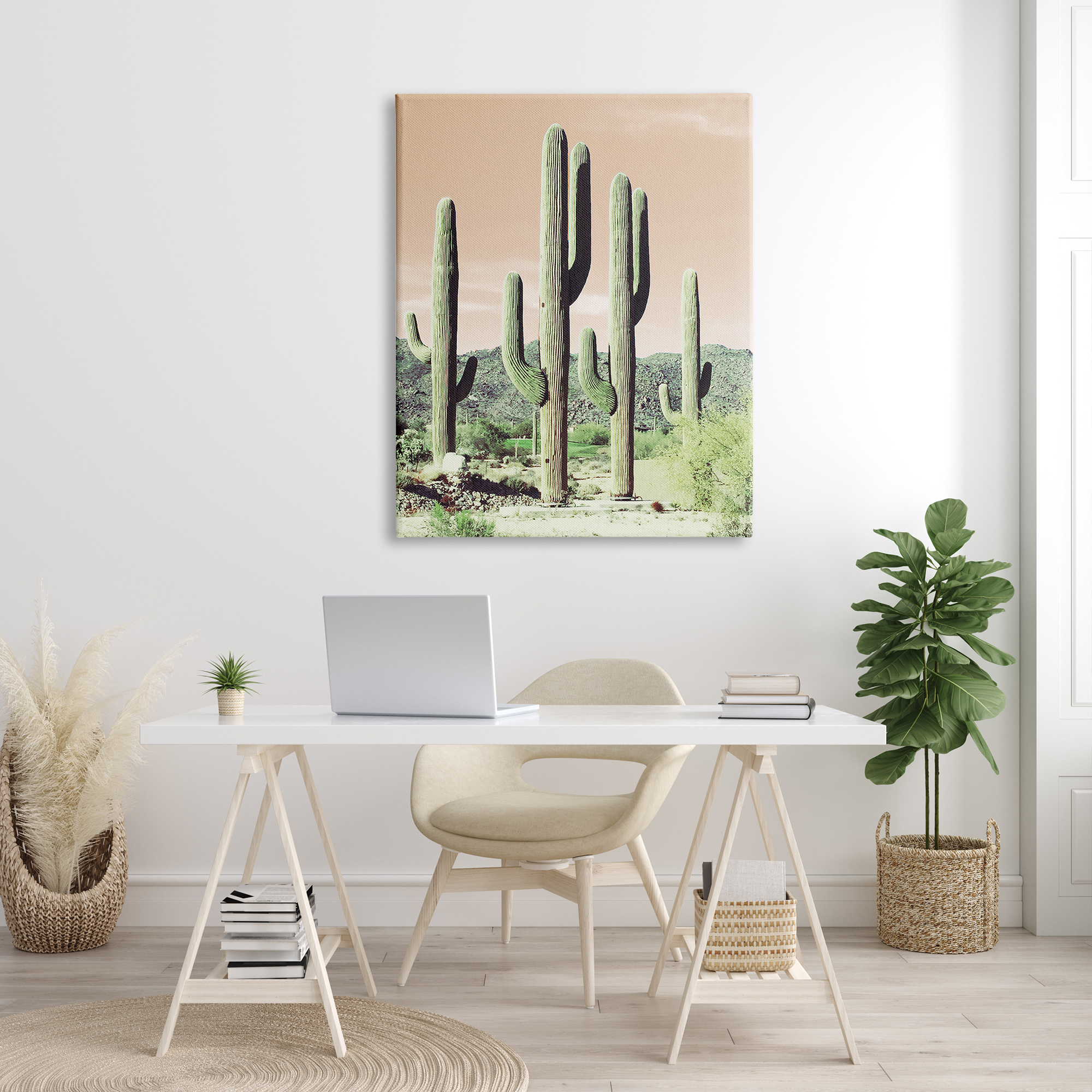 Stupell Industries Towering Cactus Plants Arid Desert Vegetation Nature Photograph Gallery Wrapped Canvas Print Wall Art, Design by Susan Bryant