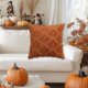 thumbnail image 4 of Fundas de otoño 20x20 pulgadas Fundas suaves y acogedoras para Halloween con cremallera Tema otoñal Fundas de cojín de arce naranja para sofá cama de salón, 4 of 5