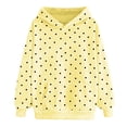 thumbnail image 4 of Bibifish Womens Hoodies Polka Dot Pattern Drawstring Hood Long Sleeve Hoodies Relaxed Fit Playful Casual Trips Classic Tops With Pockets, 4 of 4