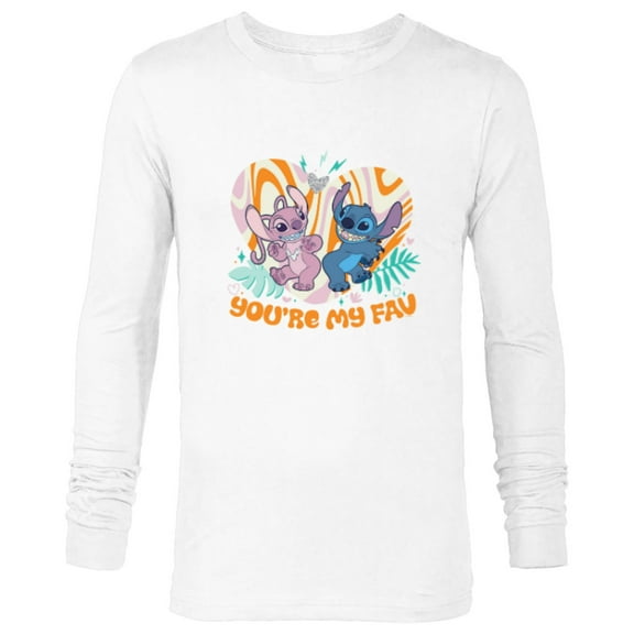 Disney Lilo & Stitch You’re My Fave - Long Sleeve T-Shirt for Men - Customized-White
