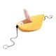 thumbnail image 5 of Cama para hámster, escondite para animales pequeños, linda casa colgante para hámster, cálida cama para cobayas Banana, 5 of 9