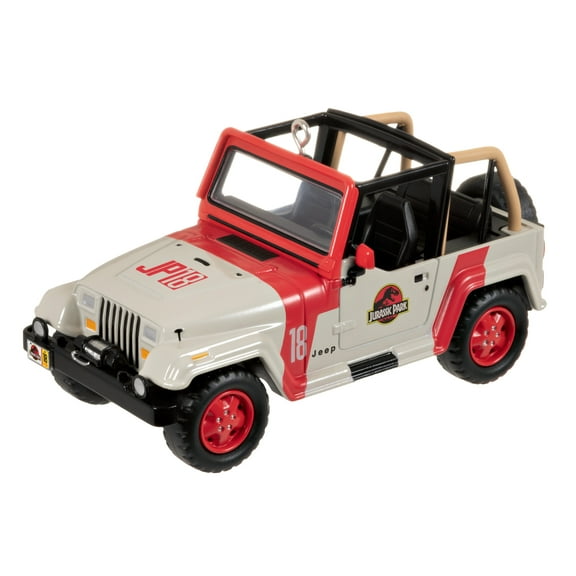 Hallmark Keepsake Christmas Ornament 2023, The Car's the Star Jurassic Park 1992 Jeep Wrangler, Metal Ornament, Movie Gifts. .12 lbs.
