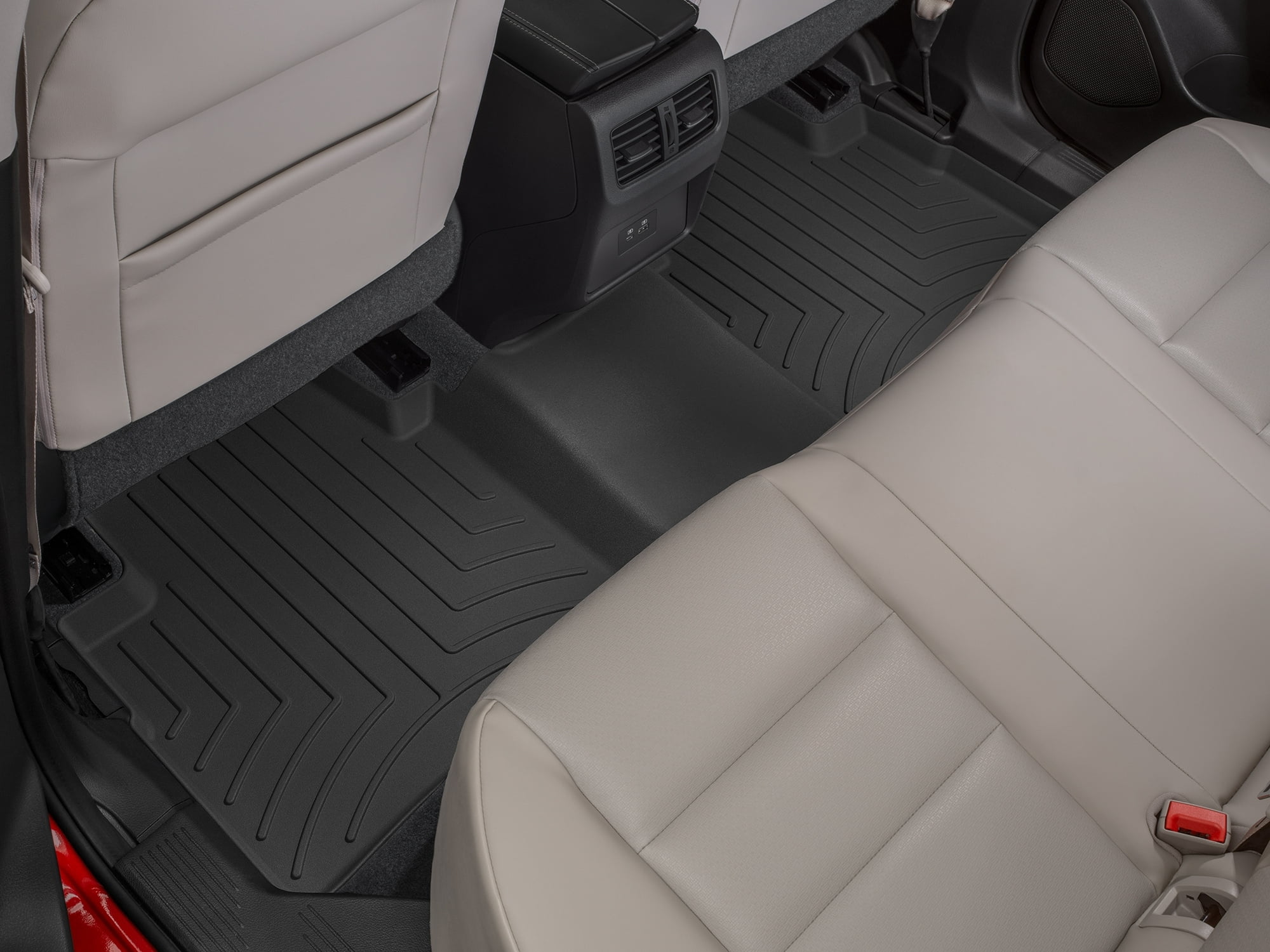 WeatherTech FloorLiner HP Custom Fit Floor Mats compatible with 2021-2022 Nissan Rogue - 2nd Row, Black