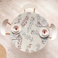 thumbnail image 4 of Ambesonne Autumn Vibes Fitted Round Tablecloth, Forest Leaves Creamy, 56"- 60" Diameter, Eggshell Pale Blue, 4 of 5