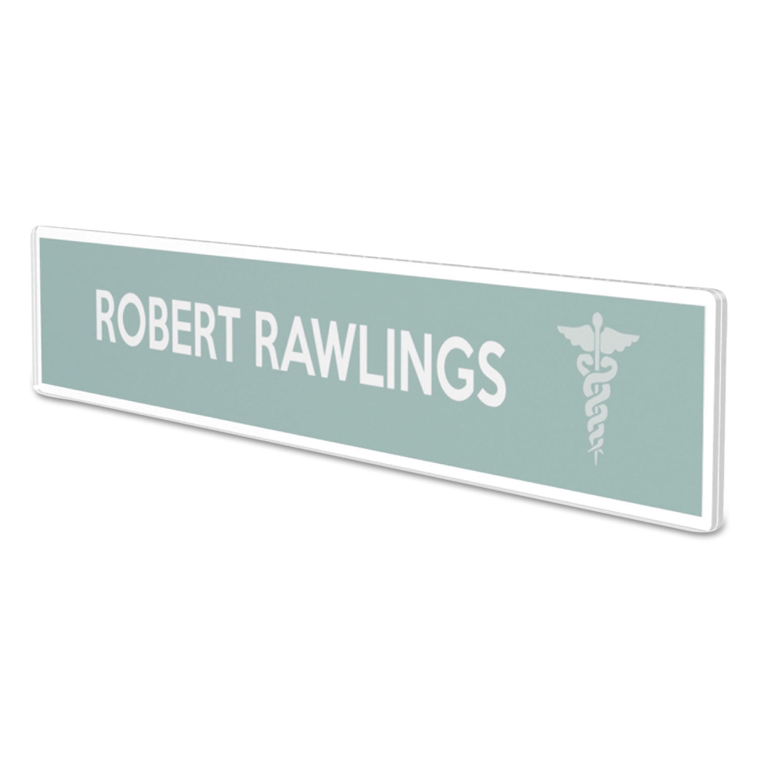 Deflecto Superior Image Cubicle Nameplate Sign Holder, 8 1/2" x 2" Insert, Clear