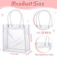 thumbnail image 5 of GASTROPOD 25 Pack 6.3" x 5.9" x 2.8" Clear Gift Bags with Handle, Reusable Plastic Small Gift Bags for Valentine’s Day Party Favors Wedding Birthday, 5 of 6