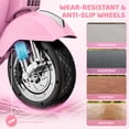 thumbnail image 5 of Vespa Officially Licensed 12V Kids Ride On Motorcycle, Dual 100W Motors Electric Scooter with Training Wheels, PU Seat, Storage Trunk, Music & LED Lights, Ages 3-6, Pink, 5 of 10