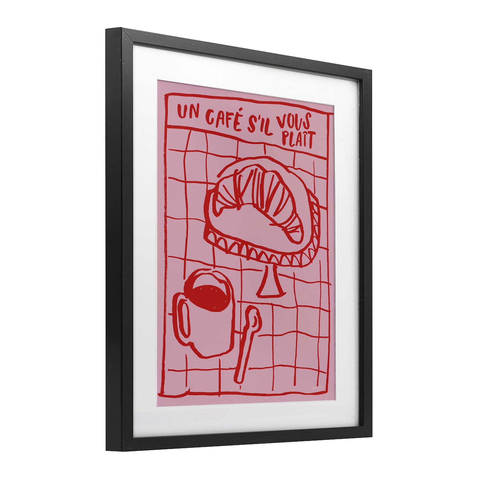 Stupell Industries Cafe Brunch Doodles Black Framed Print Under Glass, design by Jenaya Jackson