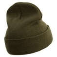thumbnail image 3 of Angelfish Logo Embroidered 12 Inch Long Knitted Beanie - Olive OSFM, 3 of 5