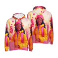 thumbnail image 6 of Bingfone Digital Nomad Pink Landscape Men's Drawstring Hoodie Long Sleeve Pocket Sweatshirts-3X-Large, 6 of 6