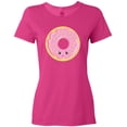 thumbnail image 3 of Inktastic Light Pink Donut Women's T-Shirt, 3 of 5