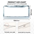 thumbnail image 7 of Aluminum License Plate Frame 2 Pack Car Exterior Accessory Car Tag Holder for Front Rear Plates Cars Decor Glass Christmas Ornaments, 7 of 7