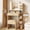 Oak, variant on makeapile Makeup Vanity with Chair, Small Vanity Desk with Mirror , Lights 3 Colors and Power Outlet, Compact Vanity Table for Small Space, Black