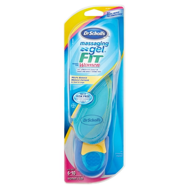 Bayer Dr. Scholl's Massaging Gel Fit Inserts for Women Size 610, one