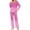 Hot Pink, variant on Uaswgudfs Pajama Sets for Women 2 Piece Soft Shiny sequins Pjs Round Neck Long Sleeve Lounge Set for Summer Sleepwear