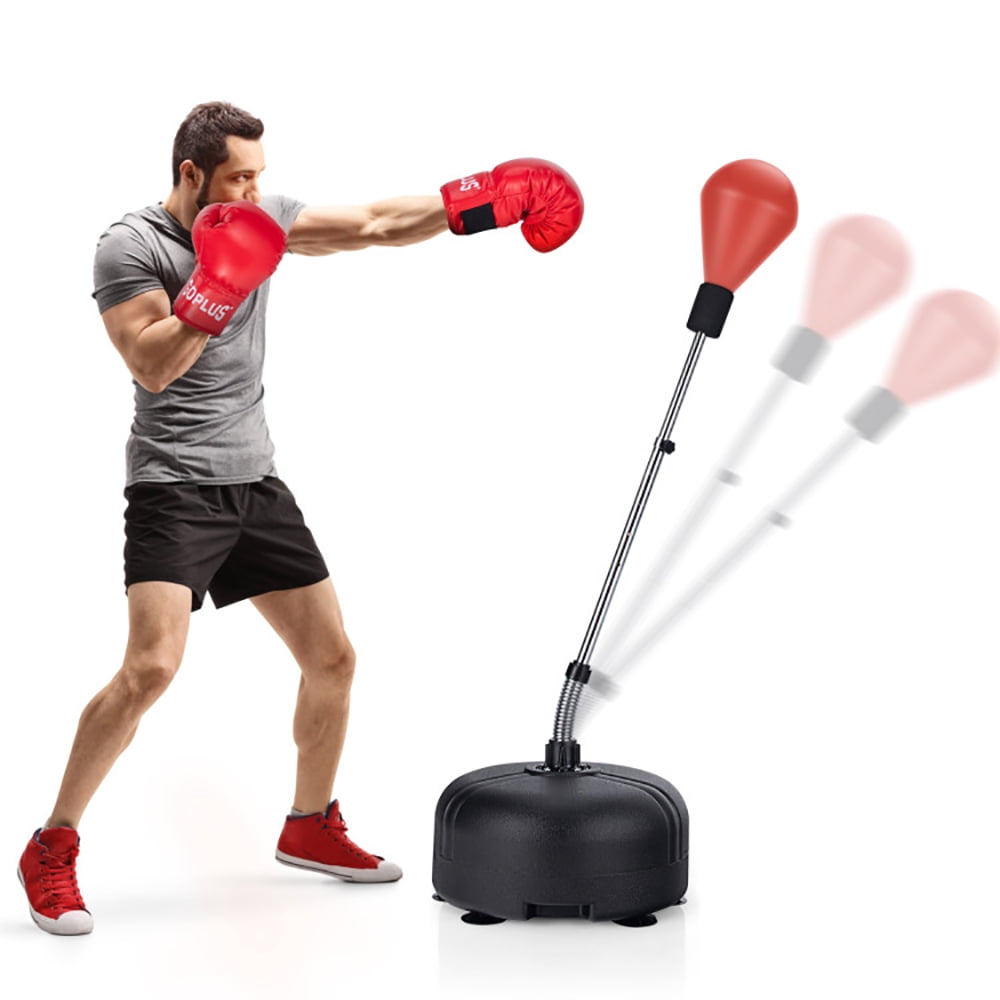 Resenkos Prorobust Punching Bag, Boxing Bag,Sandbag,Adjustable Freestanding Punching Bag with Boxing Gloves-Red