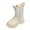 Beige, variant on CAICJ98 Little Girls Ankle Boots Side Zipper Cute Bow Snow Boots 2025 Winter Waterproof Combat Shoes Non-slip Short Bootie Chunky Comfort Girls Toddler Boots (Toddler/Little Kid/Big Kid),1