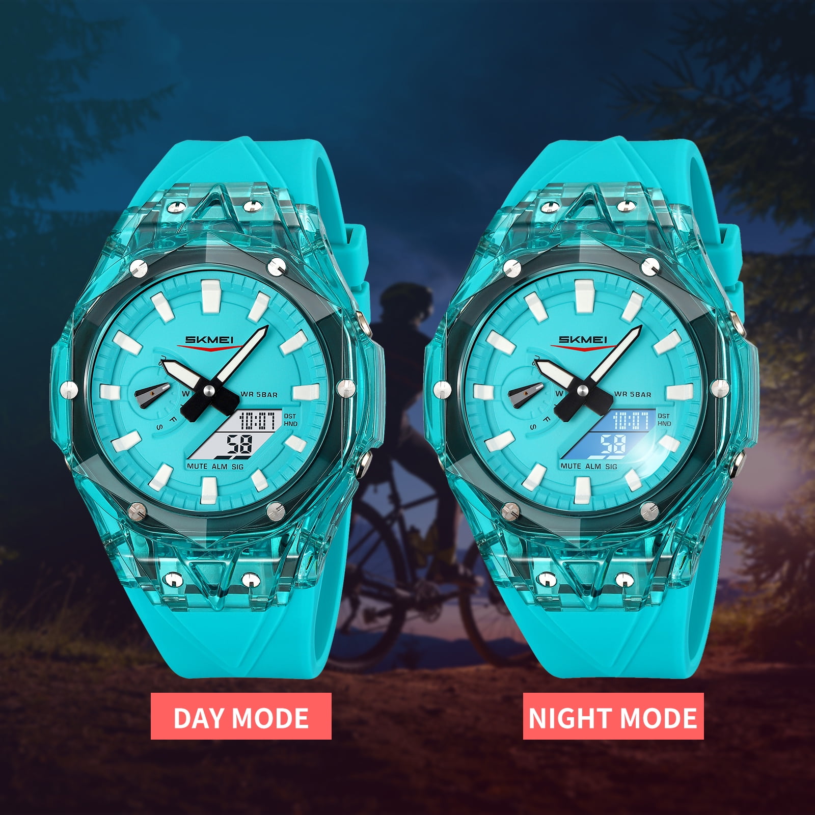 SKMEI Mens Digital Watch Sports Military Multifunctional Watches Waterproof Outdoor Chronograph Wrist Watches for Men with LED Back Ligh/Alarm/Date