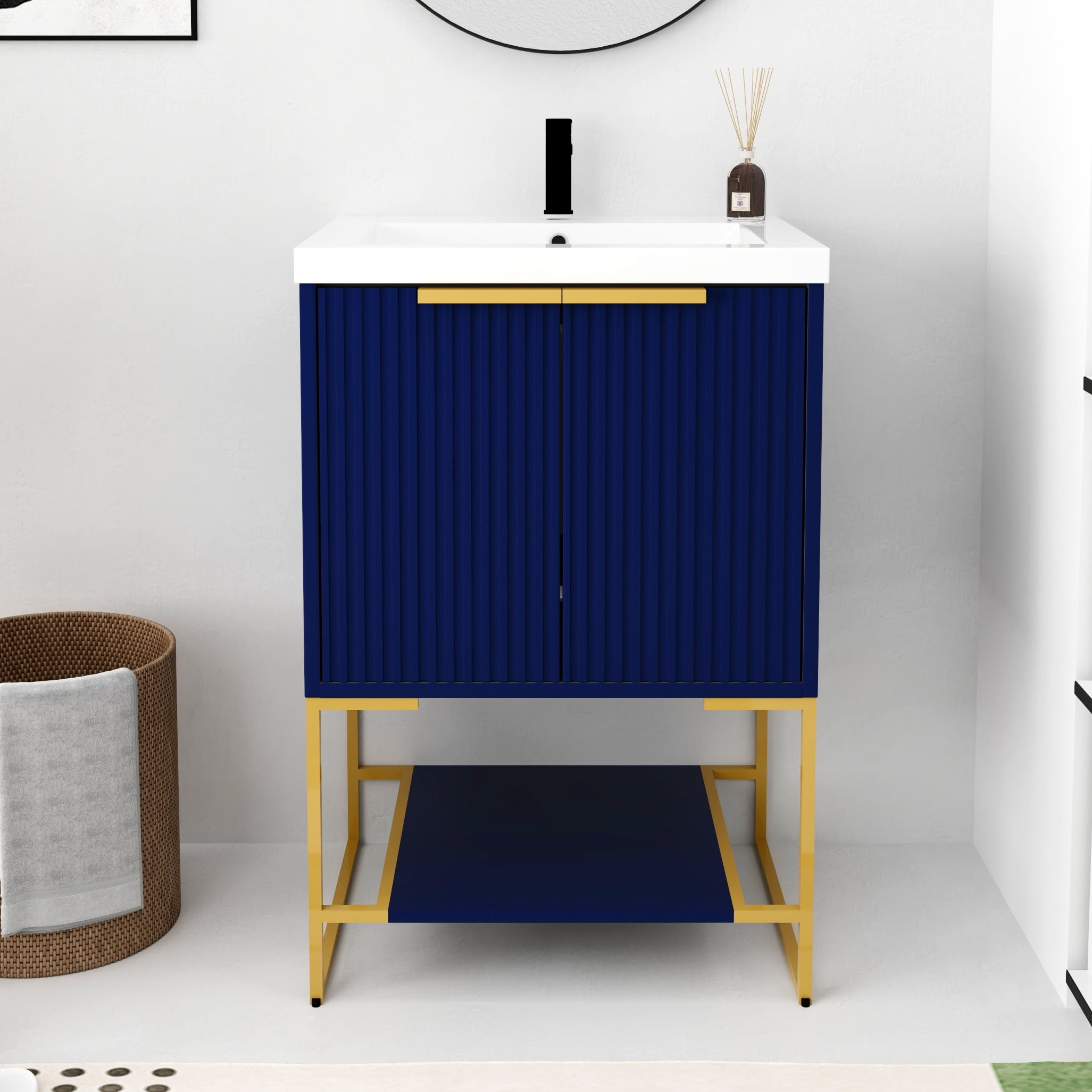 Buy BNK 24 Bathroom Vanity with Sink, Modern Freestanding Bathroom