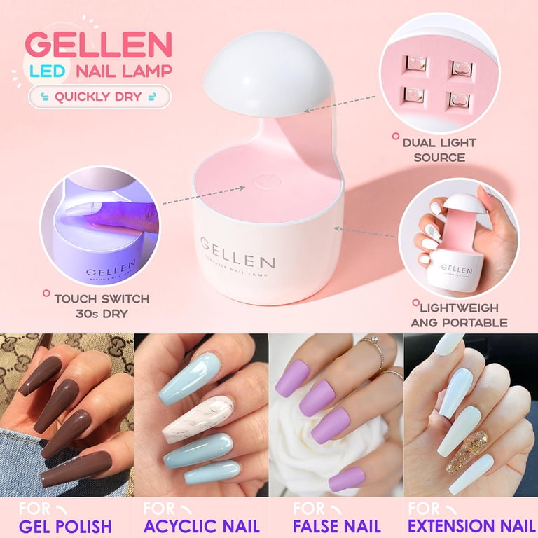Gellen Gel Nail Extension Kit with UV Lamp, 240-Piece photo 4