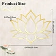 thumbnail image 2 of 1set Mandala Lotus Acrylic Mirror Wall Stickers Flower 3D Mirror Decals Golden Mirror Modern Art Mural Wall Stickers Decor Self-Adhesion Removable for Living Room Bedroom Home 11.5 x10.2Inch, 2 of 9