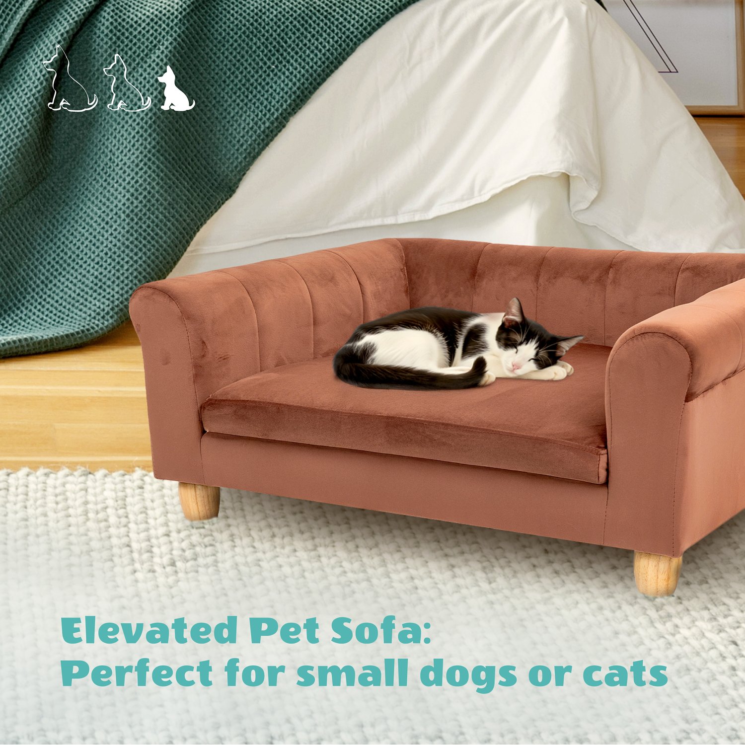 Critter Sitters 33-in Faux Suede Durable Washable Pet Bed for Small & Medium Sized Cats & Dogs in Brown, CSPETBED11-BRWN
