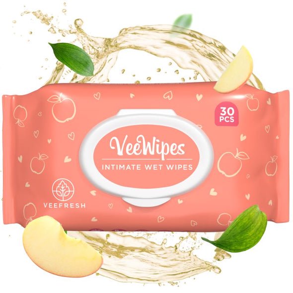 VeeFresh VeeWipes Feminine Wipes with Apple Cider Vinegar Everyday