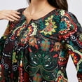thumbnail image 4 of Women Long Sleeve Blouses Plus Size Crew Neck Button Down Tunic Tops, 4 of 8