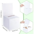 thumbnail image 2 of 48 Pack Raffle Boxes Ballot Box Suggestion Box with Slot, 6 x 6 x 6 Inch Cardboard Raffle Boxes with Slot for Ticket and Removable Header for Collecting Business Card Voting Contest, 2 of 7