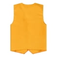 thumbnail image 4 of MSemis Kids Boys Girls Solid Color Volunteer Activities Vest School Journalist Waistcoat Uniform Yellow XL/13, 4 of 5