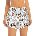 thumbnail image 4 of Lsque Halloween Dachshund Printed Women's Running Shorts with Liner Pockets,Elastic Quick Dry Workout Athletic Gym Yoga Shorts,Womens High Waist Shorts-Small, 4 of 9