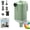 Green, variant on Portable USB-C Rechargeable Air Pump with Camping Light, Mini Electric Inflate Deflate Pump with 5 Nozzles, for Air Mattress Pool Floats Vacuum Bags Camping