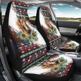 thumbnail image 3 of Chririnla Polyester Auto Seat Cushion for Interior Accessories, Stretchy Stretch Fit Car Seat Cushion Protective Cover, Horse with Sunflower and Snowflake, 3 of 7