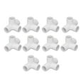 thumbnail image 1 of Water Pipe Adapter, Good Stability Shock Resistant Pipe Fitting Connectors 10Pcs  For Plumber For Furniture For Greenhouse Tube Connection White, 1 of 8