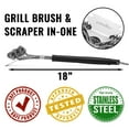 Grillaholics Bristle Free Grill Brush Safe & Powerful Grill Cleaning
