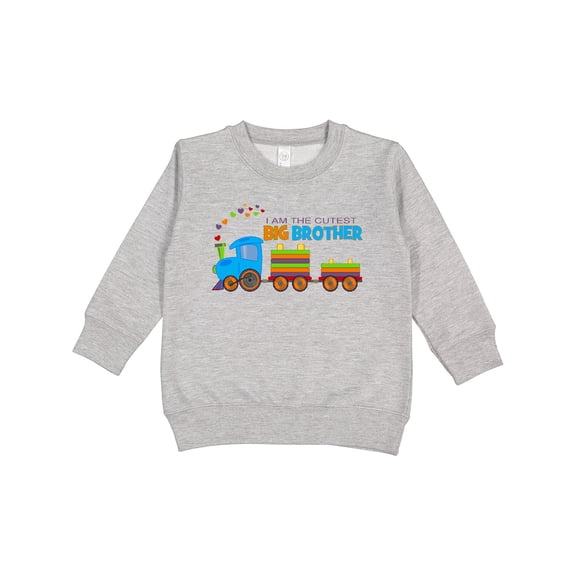 Inktastic I Am the Cutest Big Brother Train Toddler Sweatshirt