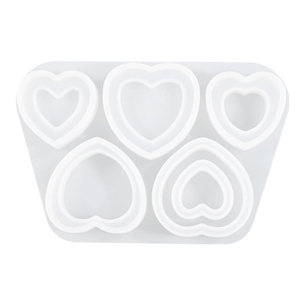 Herramienta de silicona de corazón DIY Suministros de epoxi Colgantes Manualidades Amuletos Fundición de resina para resina epoxi, Fabricación de