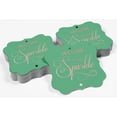 thumbnail image 4 of Inkdotpot Pack Of 100 Let Love Sparkle Wedding Paper Tags DIY Craft Bracket Shape Real Rose Gold Foil Hang Tags, 4 of 6