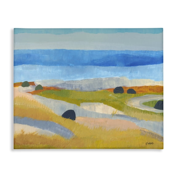 Stupell Industries Contemporary Abstract Grassland & Beach Canvas Art, 20 x 16, by Jan Weiss