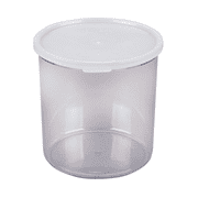 Cambro 2.7 Qt. Clear Crock with Lid, 6 7/8" H x 6 3/4" W x 6 3/4" D, Clear (CCP27152)
