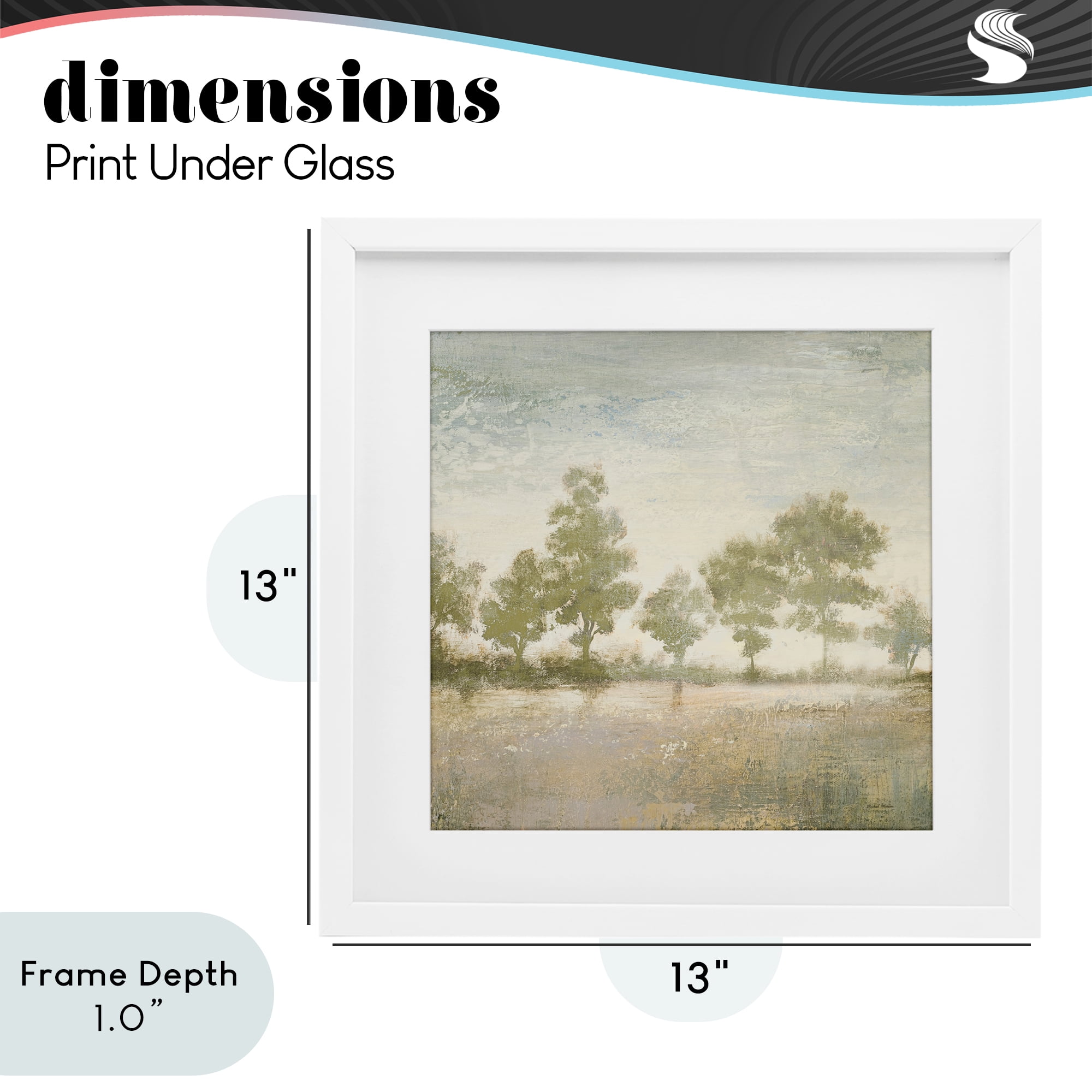 Stupell Industries Forest Light Landscape White Framed Print Under Glass, design by Michael Marcon