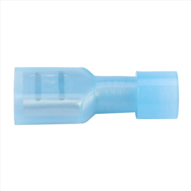 300Pcs Hembra y Macho Terminales de Cable Completamente Aislados Conector Conectores de Pala de Nylon Azul