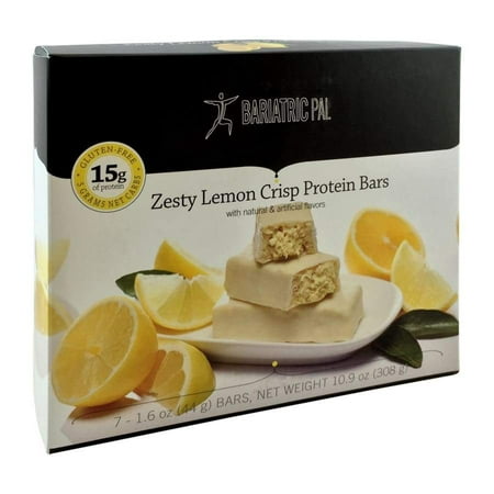 BariatricPal Low Carb Protein & Fiber Bars - Zesty Lemon (Best Low Carb Granola Bars)