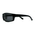 thumbnail image 3 of Polarized Mens True Classic Wrap Around Biker Style Sport Sunglasses All Black, 3 of 4