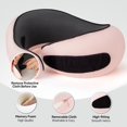 thumbnail image 3 of Almohada de viaje NOCRLG Travel Neck 100% espuma viscoelástica rosa, 3 of 7
