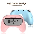 thumbnail image 2 of Mytrix Racing Steering Wheels Hand Grips Accessories For Nintendo Switch Joy Con with Kawaii Cat Ears - Pink and Blue 4 Pcs, 2 of 8