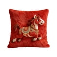 thumbnail image 2 of Nkmbld New Year Decorative Pillows Covers, Year of The Horse Spring Festival Pillowcases, Happy Lunar New Year Holiday Cushion Case Decoration for Sofa Couch, 2 of 8