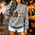 thumbnail image 4 of HOMBOM Womens Graphic Sweatshirts No Hood Crewneck Graphic Long Sleeve Soft Gray Pullover for Young Women Festive Funny Sweat Shirts,L, 4 of 4
