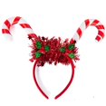 thumbnail image 1 of Diadema de bastones de caramelo navideños con luz LED, diadema con luces navideñas, accesorio para disfraz de cosplay para fiesta navideña, 1 of 4