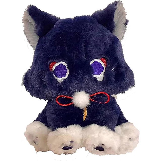 Peluche de gato SBSGV, 22 cm, muñeco de peluche Scaramouche, figura de anime, regalo suave para fanáticos de los videojuegos.